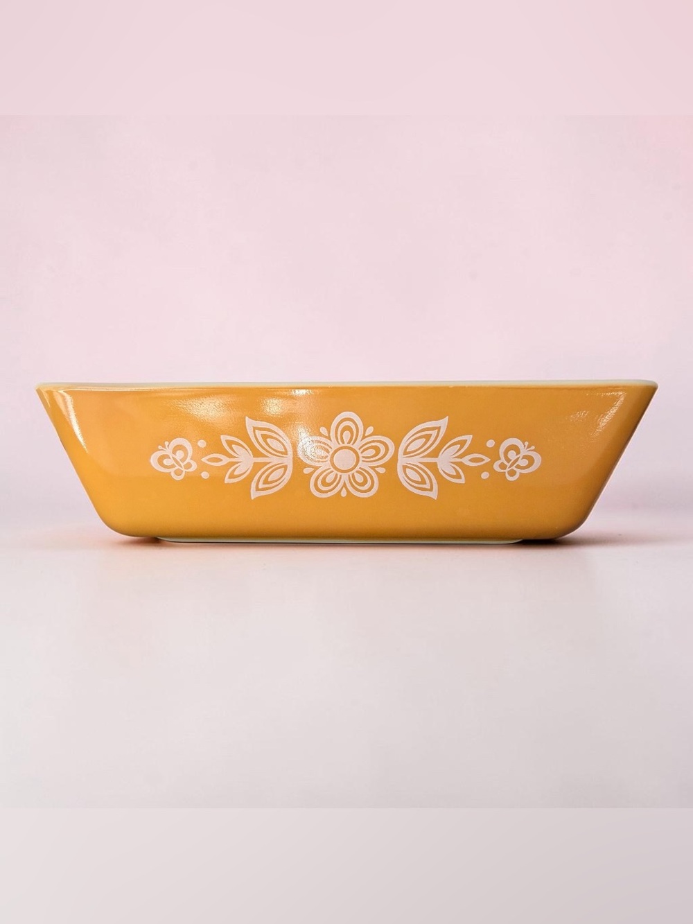 Vintage Pyrex Butterfly Gold Casserole Refrigerator Dish 0503 1.5 Qt No Lid